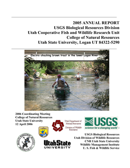 2005 ANNUAL REPORT USGS Biological Resources Division Utah