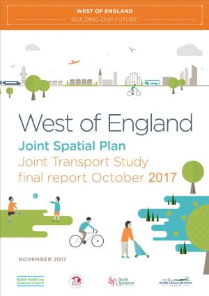 Joint Spatial Plan Joint Transport Study Final Report October 2017