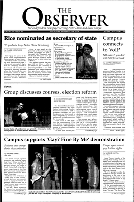 Rice Nominated As Secretary of State Can1pus