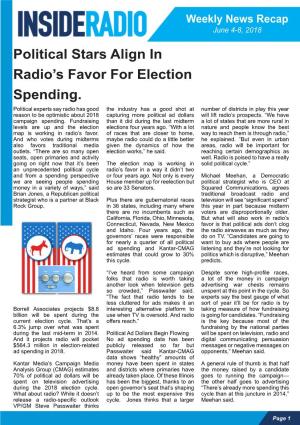 Political Stars Align in Radio's Favor for Election Spending