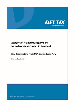 Rail for All – Developing a Vision for Railway Investment in Scotland