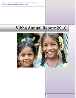 Vibha Annual Report 2010