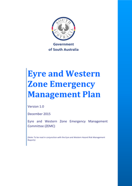 Eyre and Western Zone Emergency Management Plan