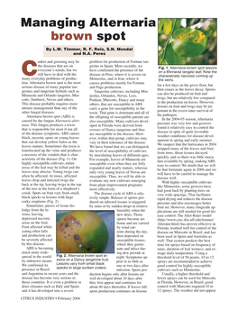Managing Alternaria Brown Spot by L.W