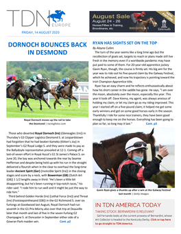 Dornoch Bounces Back in Desmond Cont