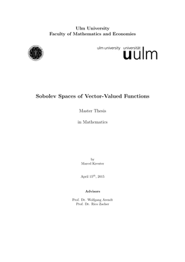 Sobolev Spaces of Vector-Valued Functions