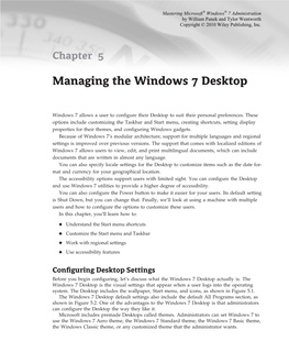 Managing the Windows 7 Desktop