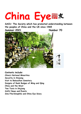 SACU China Eye Issue 70 Summer 2021