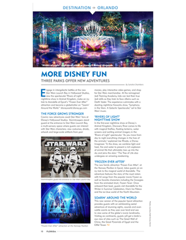 MORE DISNEY FUN THREE PARKS OFFER NEW ADVENTURES by Sandra Chambers