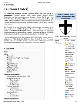 Teutonic Order - Wikipedia