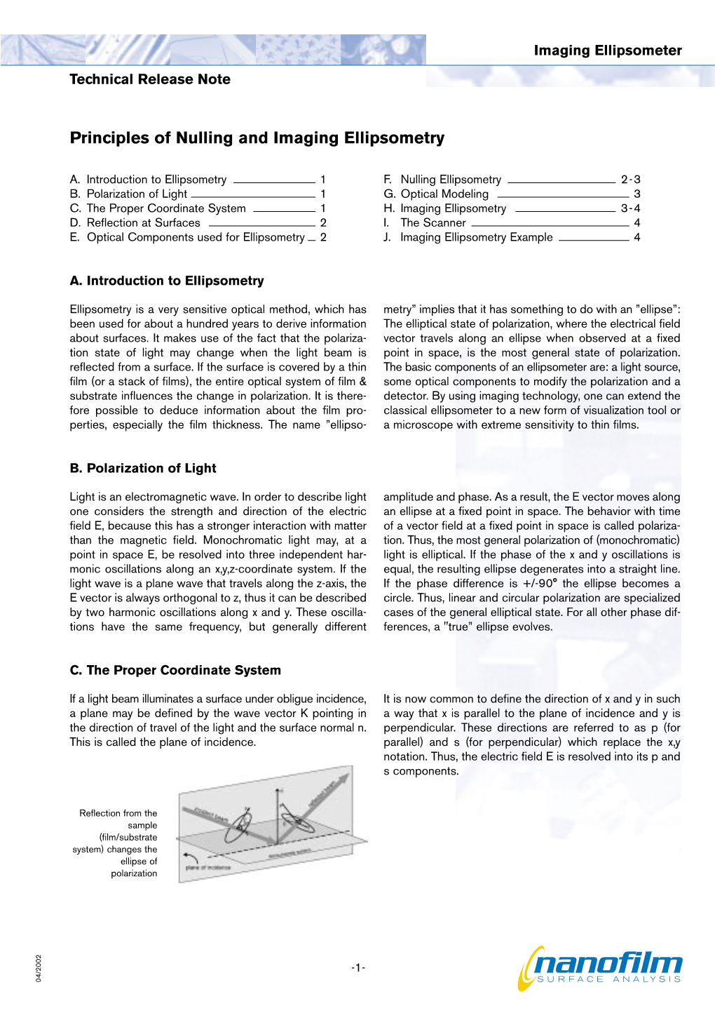 Principles of Nulling and Imaging Ellipsometry