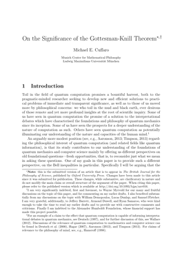 On the Significance of the Gottesman-Knill Theorem