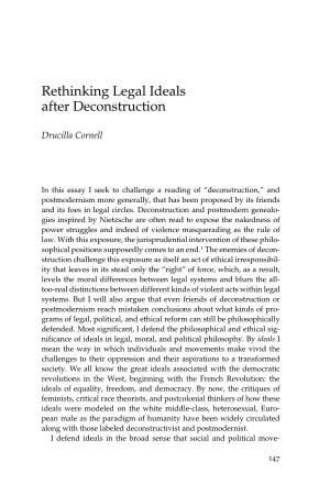 Rethinking Legal Ideals After Deconstruction