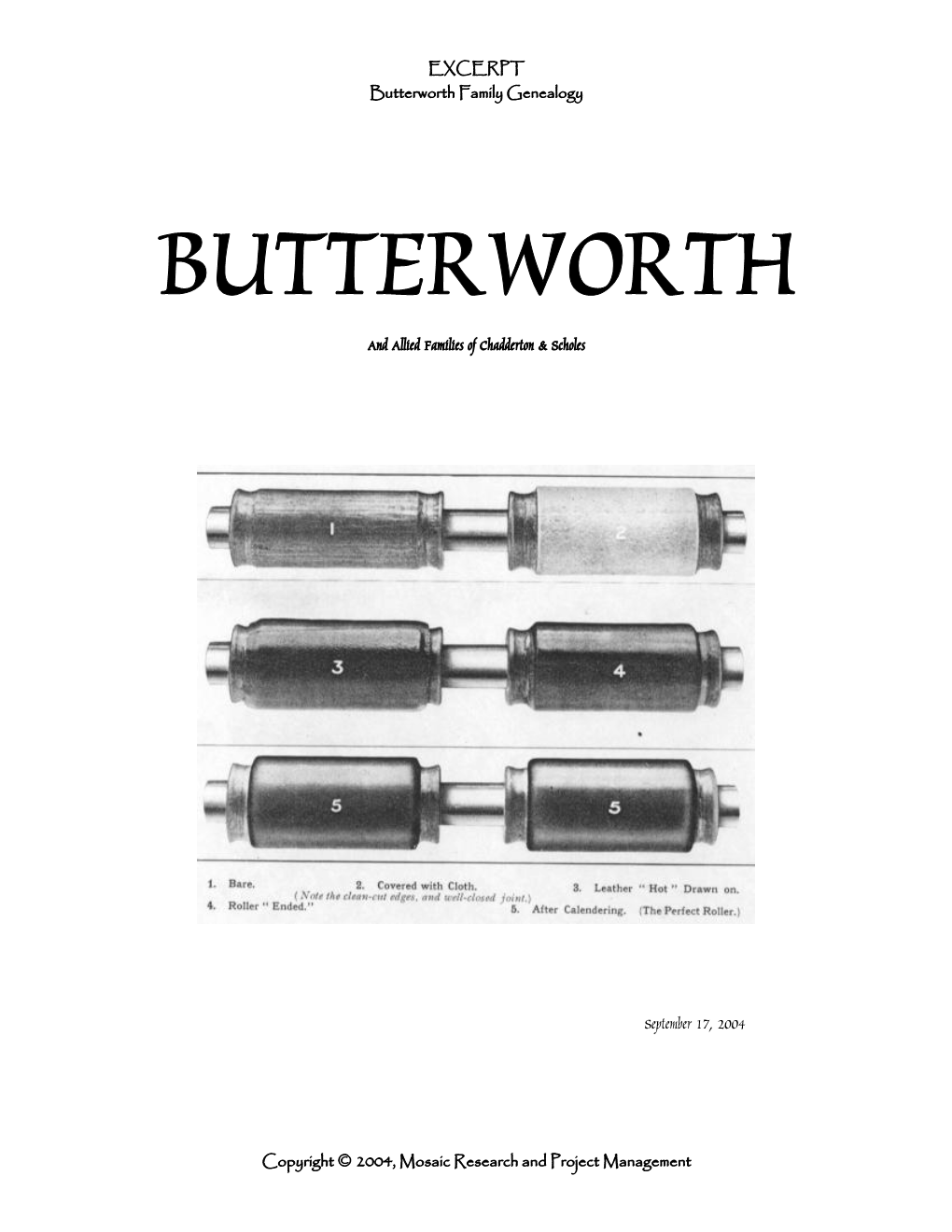 Butterworth Family Genealogy