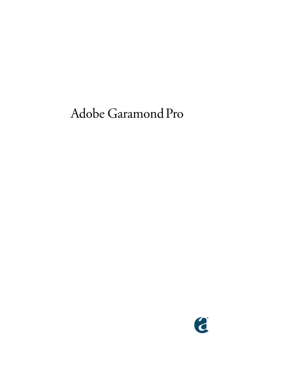 Adobe Garamond Pro
