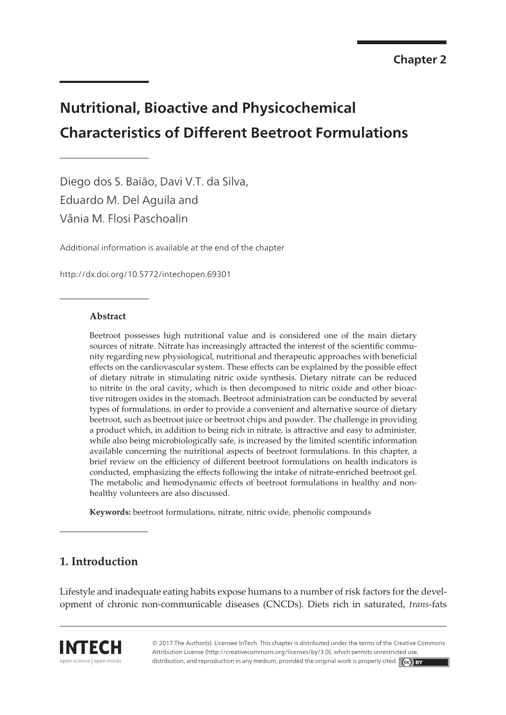 Nutritional, Bioactive and Physicochemical Characteristics of Different Beetroot Formulations