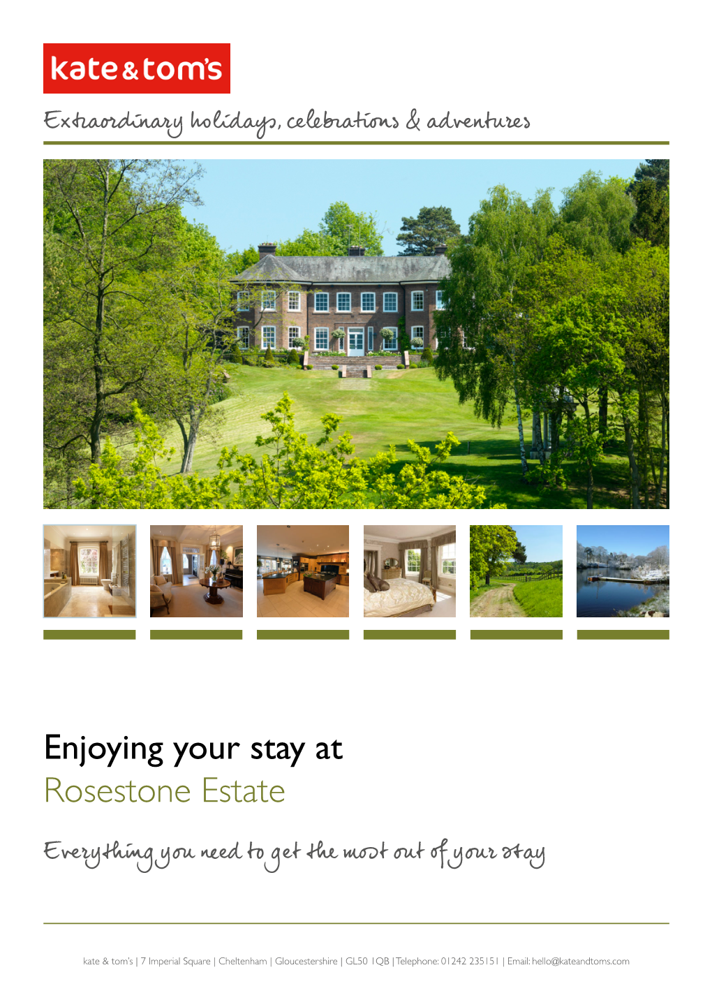 Enjoying Your Stay at Rosestone Estate