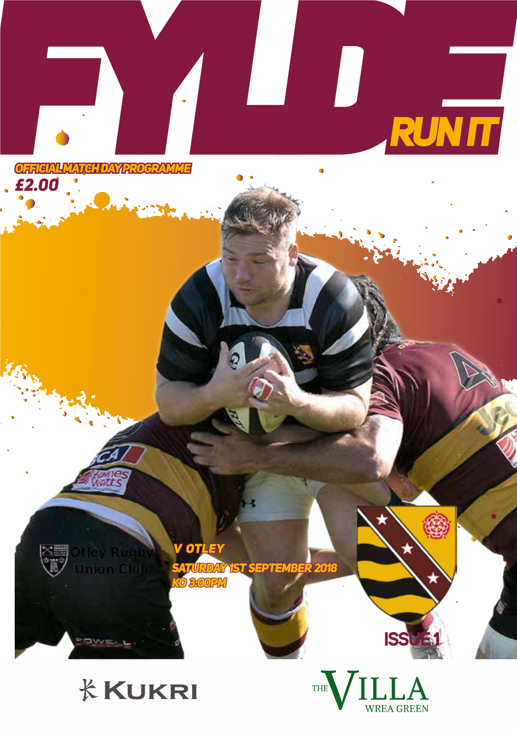 Run It Official Match Day Programme Fylde£2.00