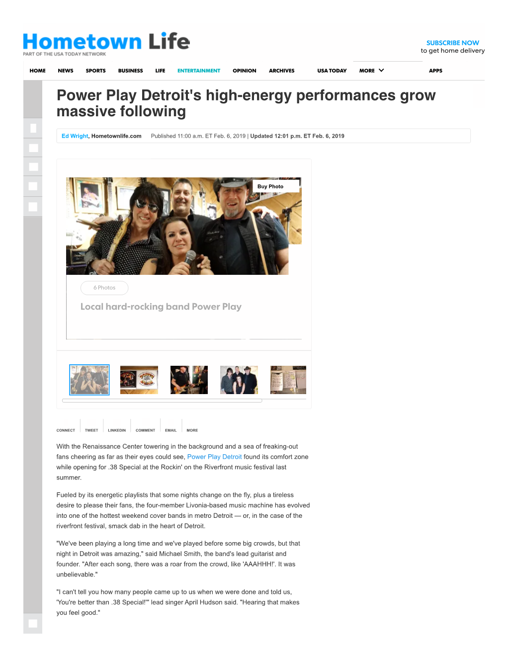 Power Play Band Rocks Metro Detroit