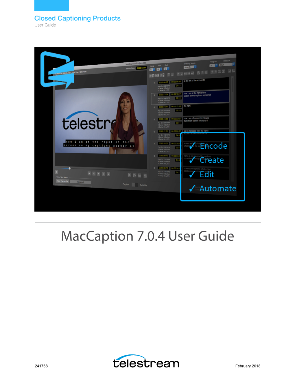 Maccaption 7.0.4 User Guide