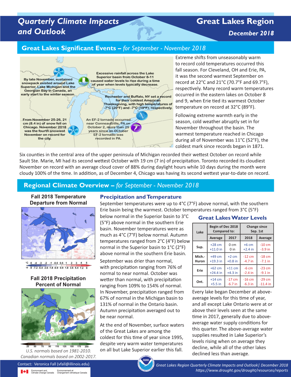 Quarterly Climate Impacts and Outlook for the Great Lakes Region