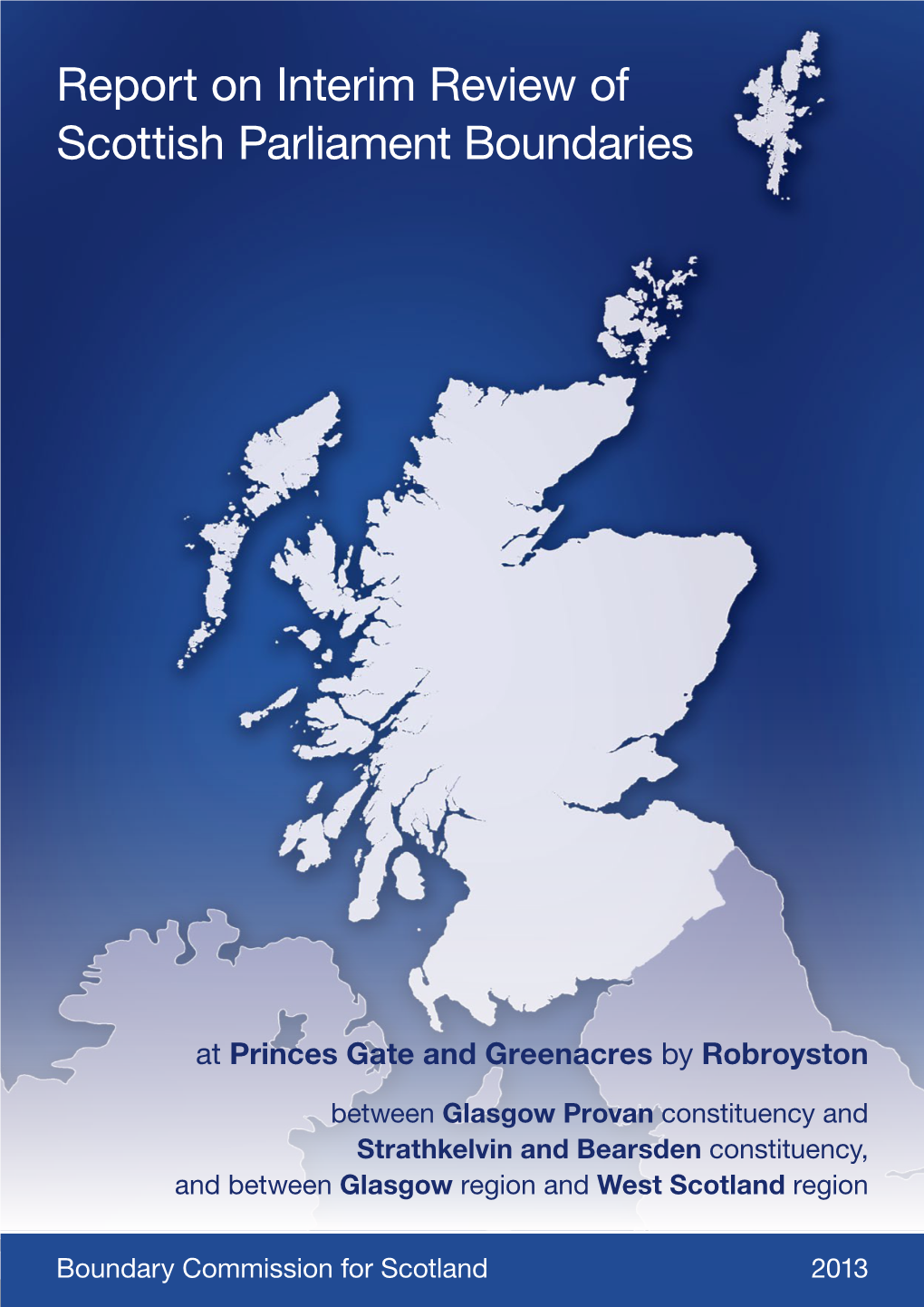 Report on Interim Review of Scottish Parliament Boundaries
