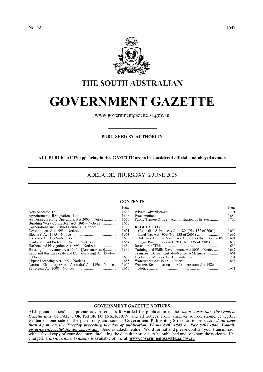 Adelaide Dolphin Sanctuary Act 2005 (No