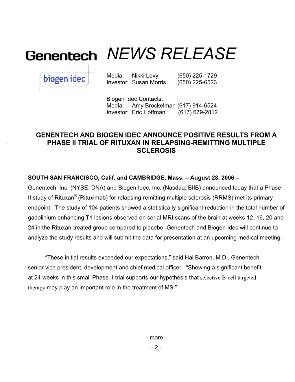 News Release