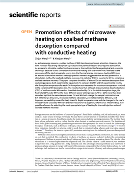 Promotion Effects of Microwave Heating on Coalbed Methane
