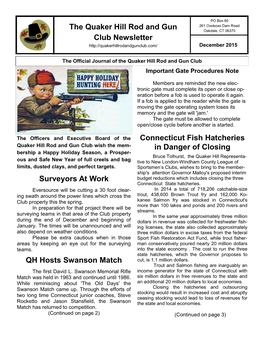 The Quaker Hill Rod and Gun Club Newsletter Connecticut Fish