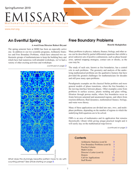 Emissary Mathematical Sciences Research Institute