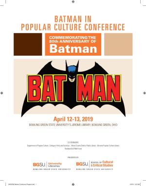 Batman in Popular Culture Conference