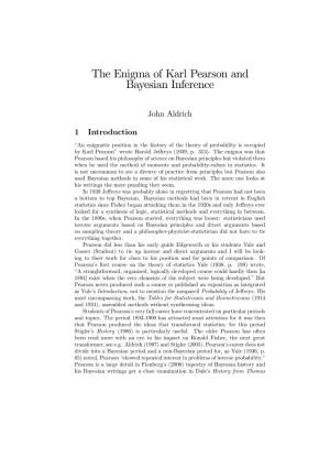 The Enigma of Karl Pearson and Bayesian Inference