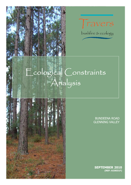 Ecological Constraints Analysis