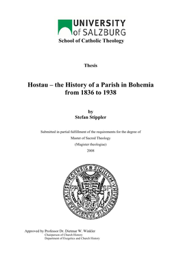 The History of a Parish in Bohemia from 1836 to 1938