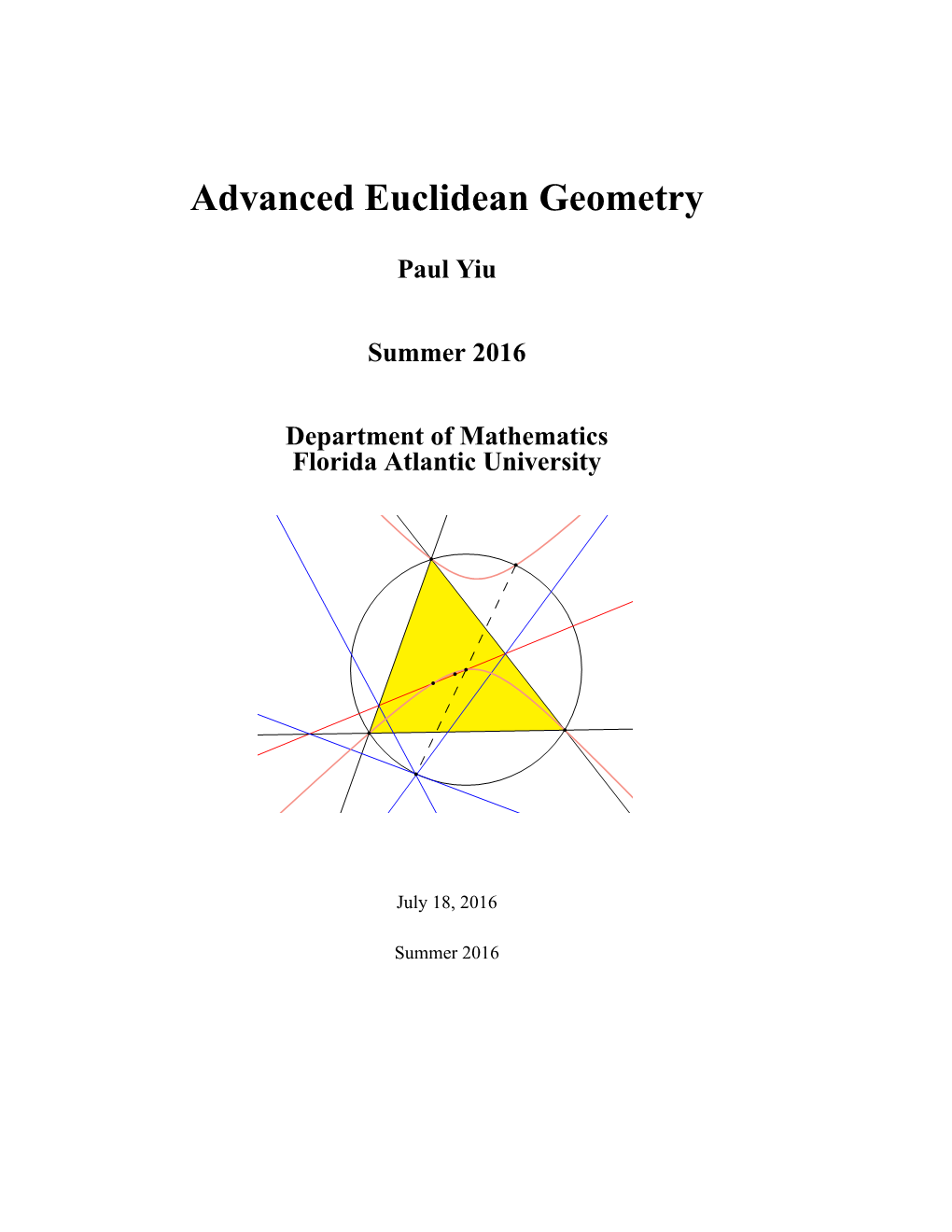 Advanced Euclidean Geometry