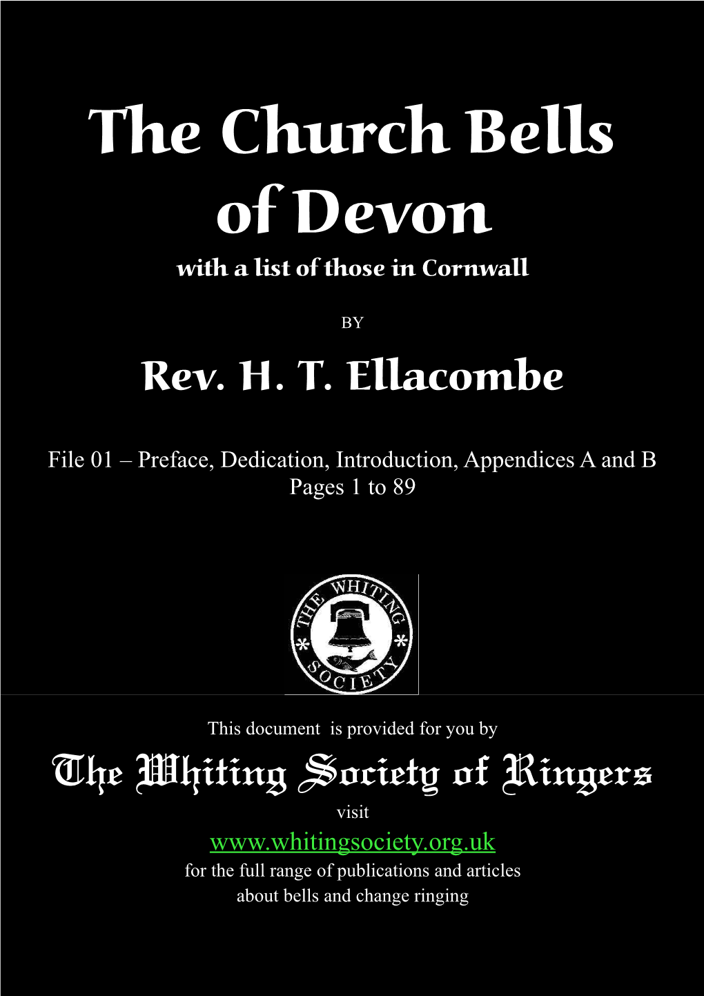 The Church Bells of Devon with a List of Those in Cornwall