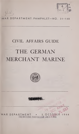 The German Merchant Marine