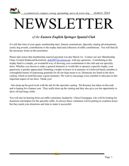 March Newsletter 2014 Email Version