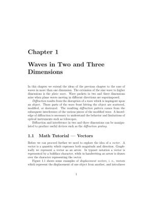 Chapter 1 Waves in Two and Three Dimensions