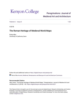 The Roman Heritage of Medieval World Maps