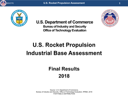 U.S. Rocket Propulsion Industrial Base Assessment