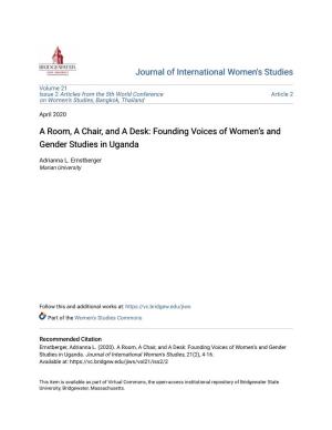 Founding Voices of Women's and Gender Studies in Uganda