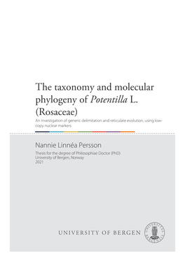 The Taxonomy and Molecular Phylogeny of Potentilla L