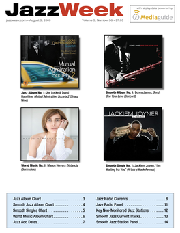 Jazzweek with Airplay Data Powered by Jazzweek.Com • August 3, 2009 Volume 5, Number 36 • $7.95