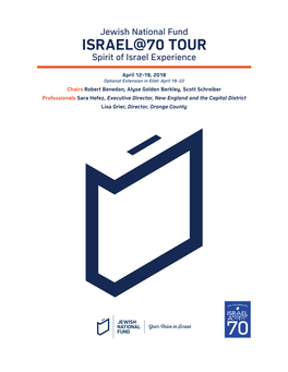 Itinerary Spirit of Israel @ 70.Indd