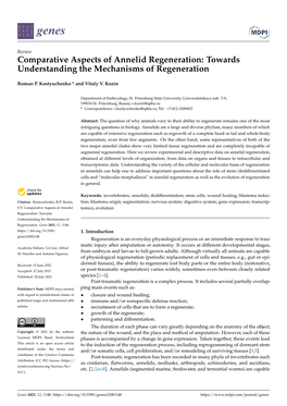 Comparative Aspects of Annelid Regeneration: Towards Understanding the Mechanisms of Regeneration