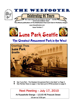 Luna Park Seattle the Greatest Amusement Park in the West