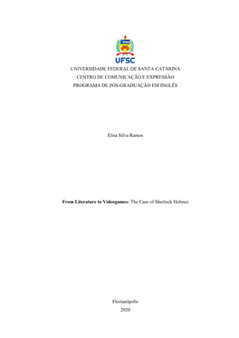 Universidade Federal De Santa Catarina Centro De Comunicação E Expressão Programa De Pós-Graduação Em Inglês