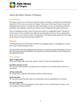 About the State Library of Oregon